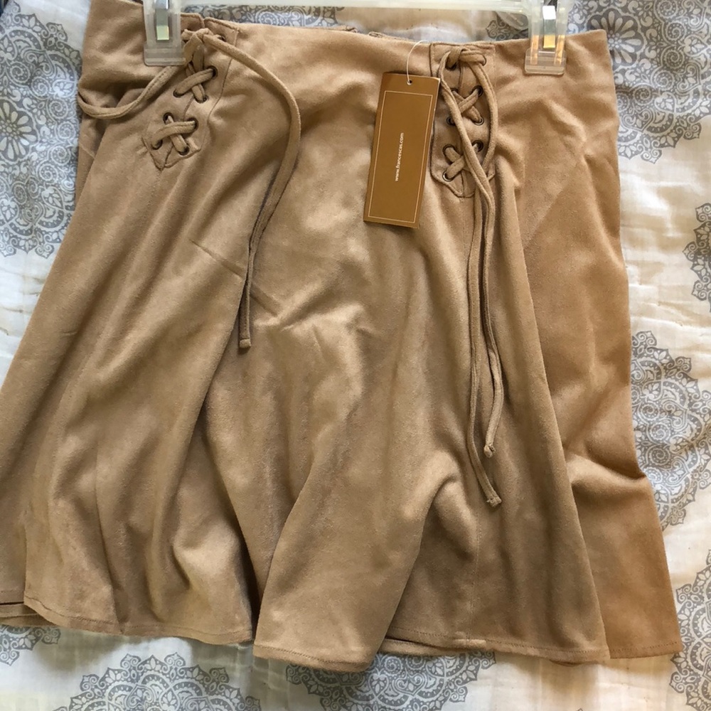 Suede skirt